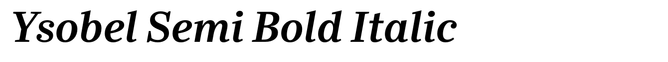 Ysobel Semi Bold Italic